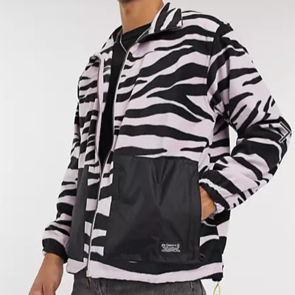 Levi's Skateboarding Mock Neck Zip Fleece Zebra Size XL NWT Gorpcore - Picture 2 of 13